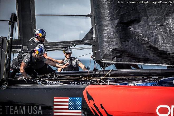 Practice race - Louis Vuitton America's Cup World Series Oman 2016. © Jesus Renedo/LIoyd Images/Oman Sail